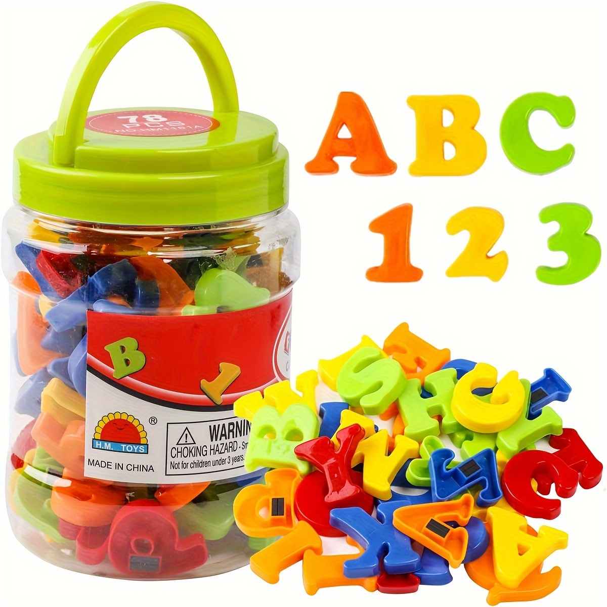 Kids Education Alphabet Numbers - 78 PCS Huruf dan Angka Magnetik,