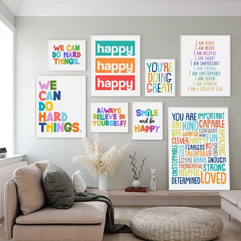 Kids Educational Posters - Gambar Dinding Kelas Anak Positif Poster