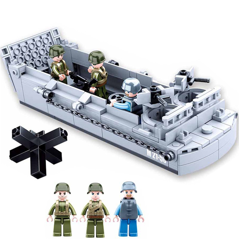 Kids Education World - Sluban WW2 US militer Higgins pendaratan