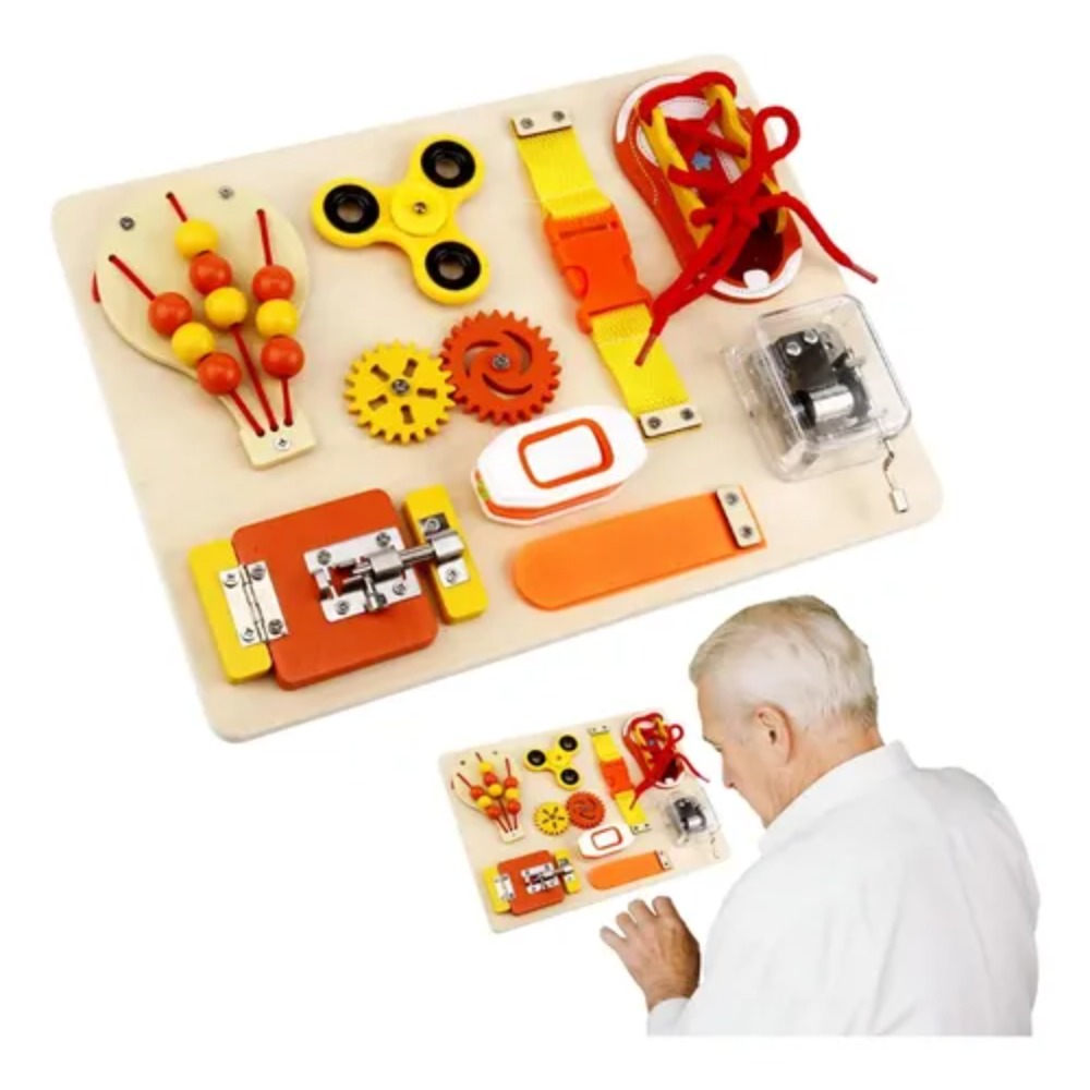 Kids Education Toys - Mainan Papan Sibuk Kayu Montessori untuk