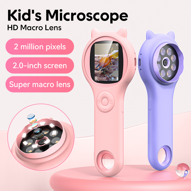 Kids Education World - Mikroskop Optik Anak-anak 200 Megapiksel dengan