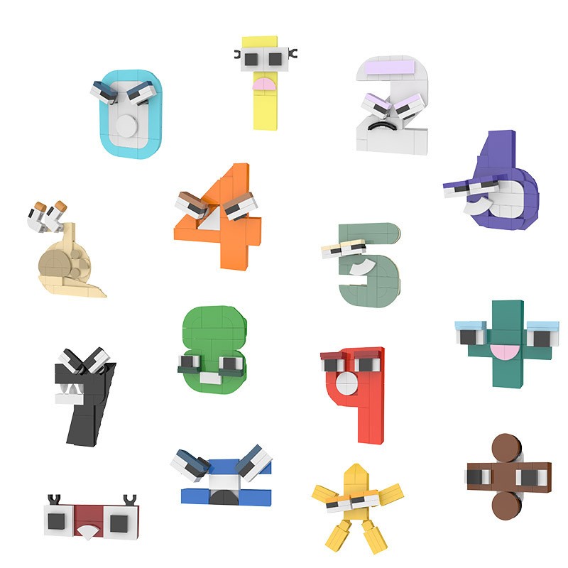 Kids Education Alphabet Numbers - Set Blok Bangunan Angka MOC Kreatif