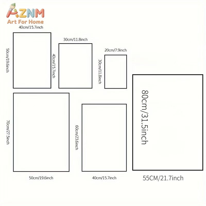 AZNM Seni Dinding Kanvas Tanpa - Kids Education Alphabet Numbers ulasan dan harga
