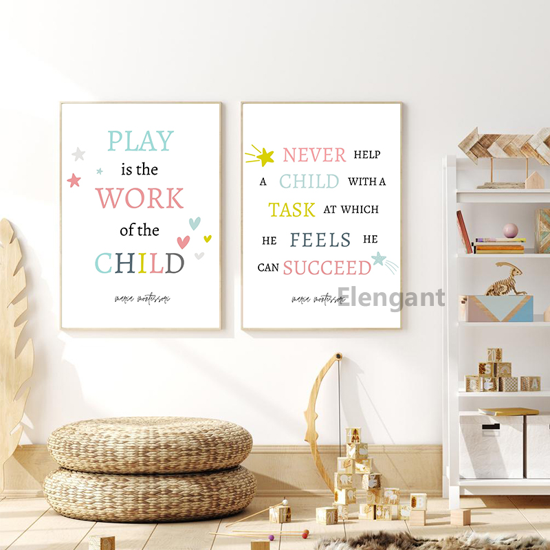 Bermain Adalah Karya Anak-anak - Kids Educational Posters ulasan dan harga
