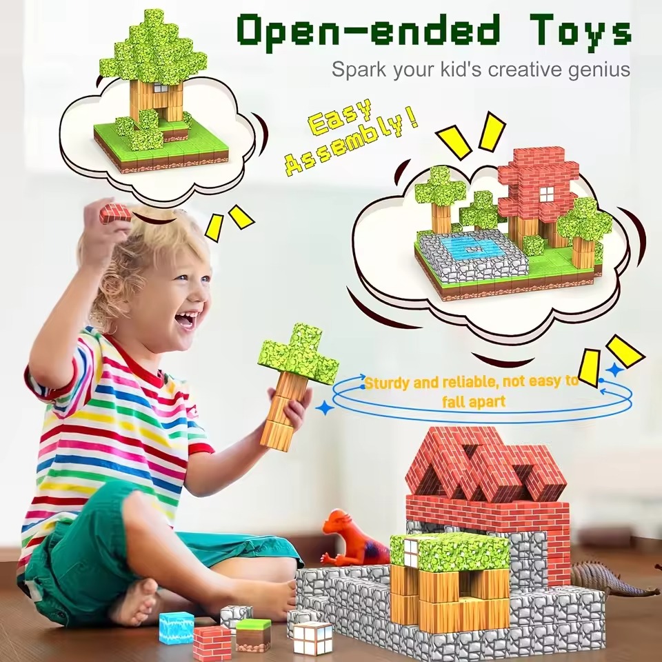 Mine World Blok Bangunan Magne - Kids Education World ulasan dan harga