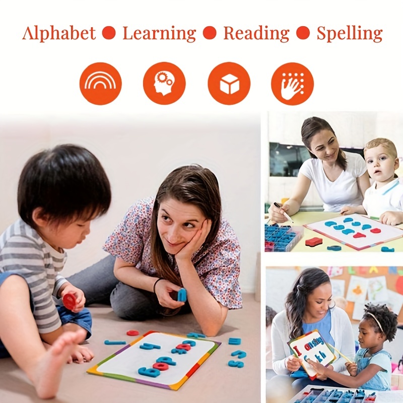Stiker magnetik huruf Inggris  - Kids Education Alphabet Numbers ulasan dan harga